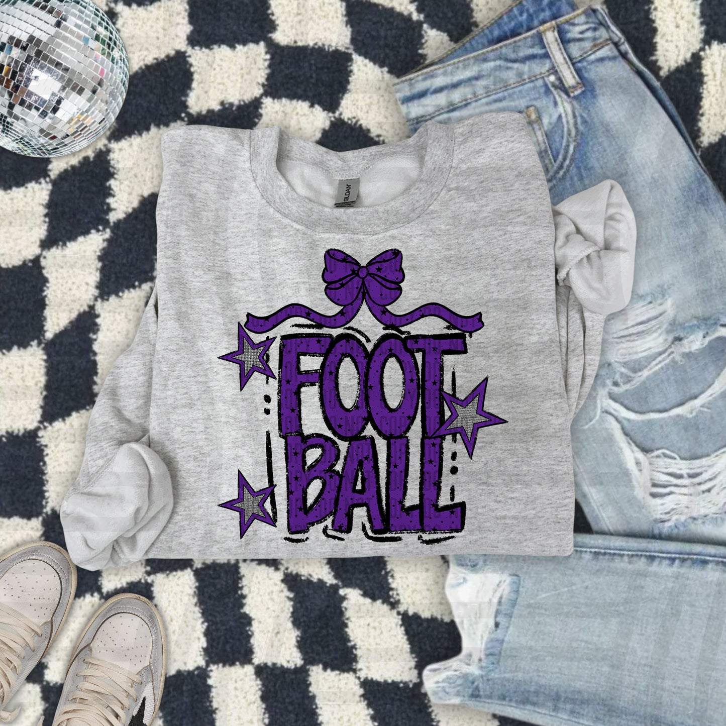 FOOTBALL BOW - Choose your color - Digital Download 300DPI PNG FILE