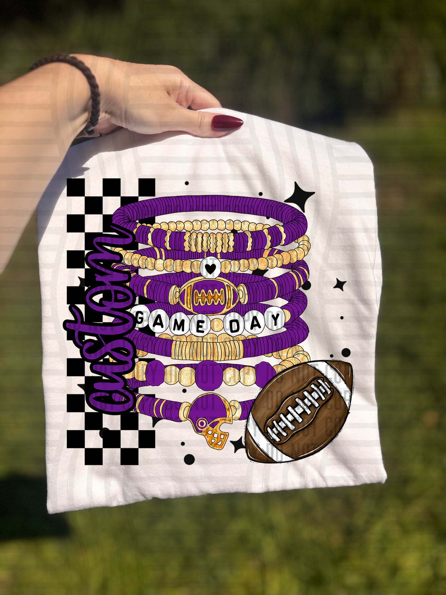 CUSTOM GAME DAY BRACELET - Digital download 300DPI PNG FILE