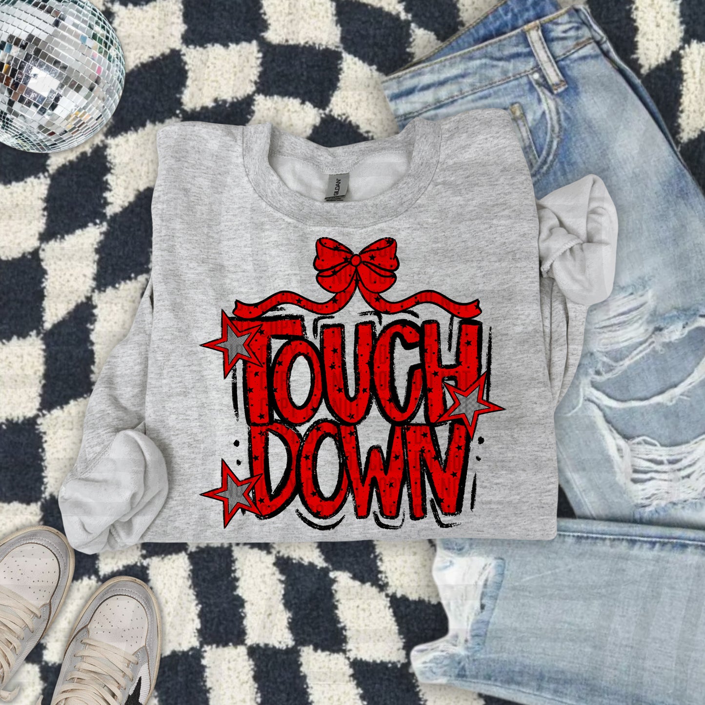 Touch Down Bow - Choose your color - Digital Download 300DPI PNG FILE