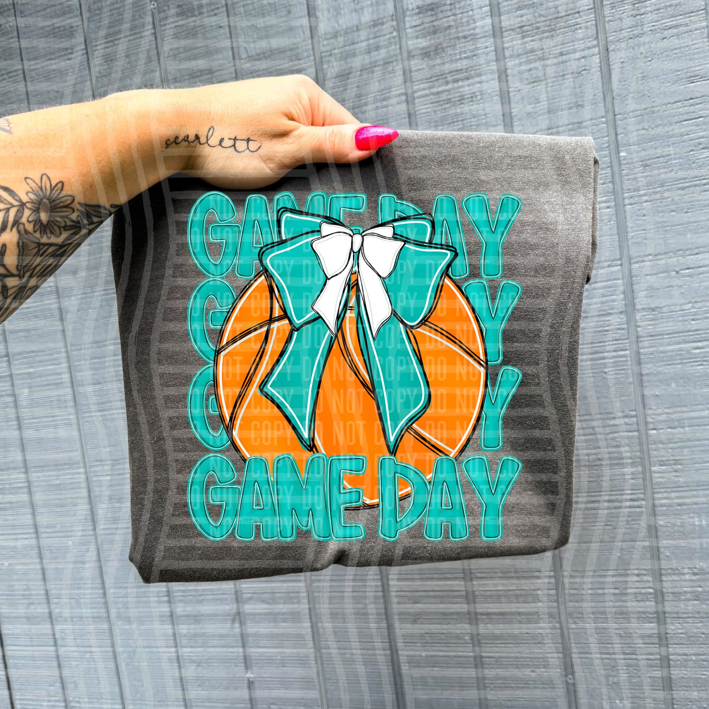 BASKETBALL - GAME DAY - Color Dropdown Digital Download 300DPI PNG FILE