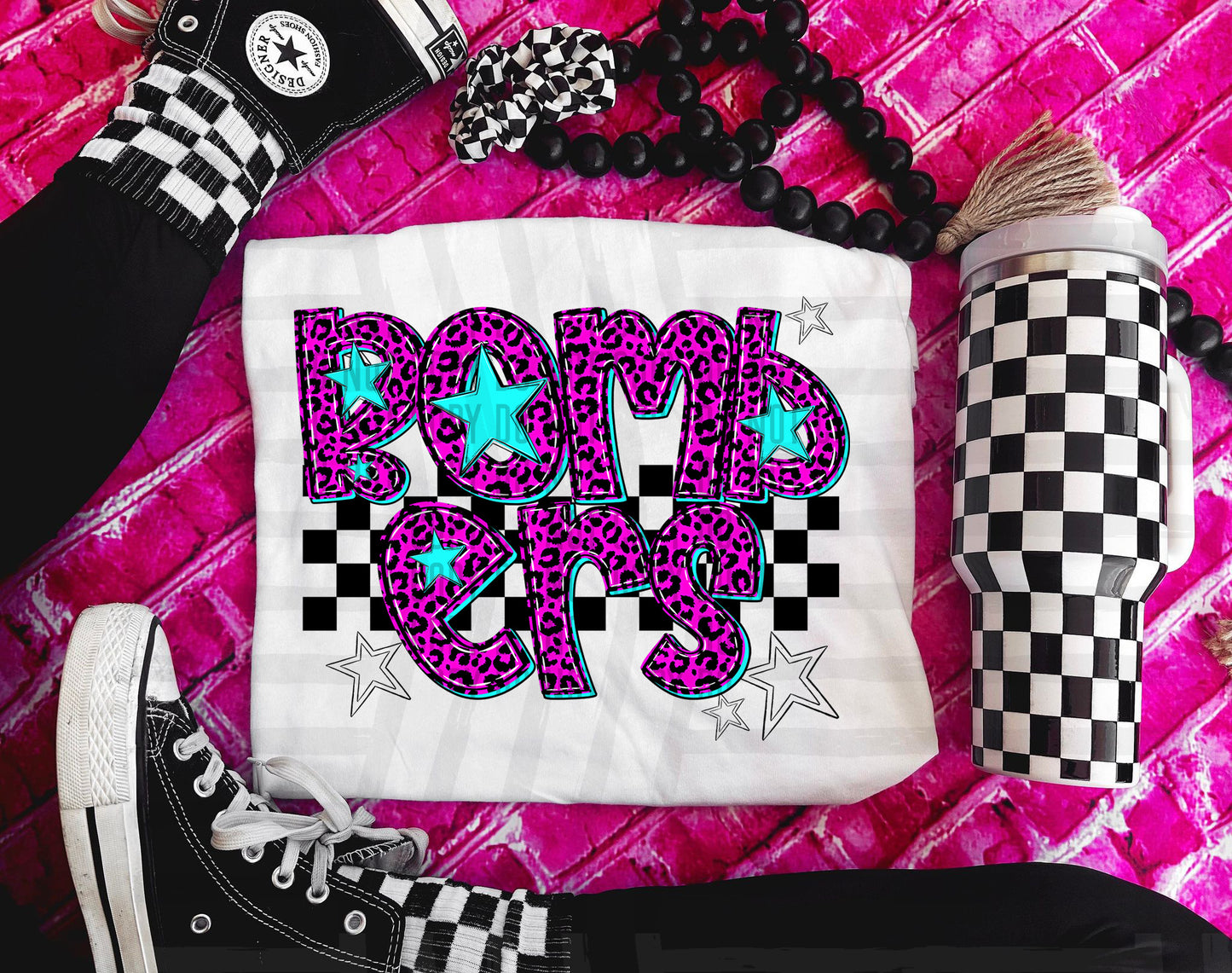 Pink checks - Dropdown + CUSTOM - Digital Download 300DPI PNG FILE