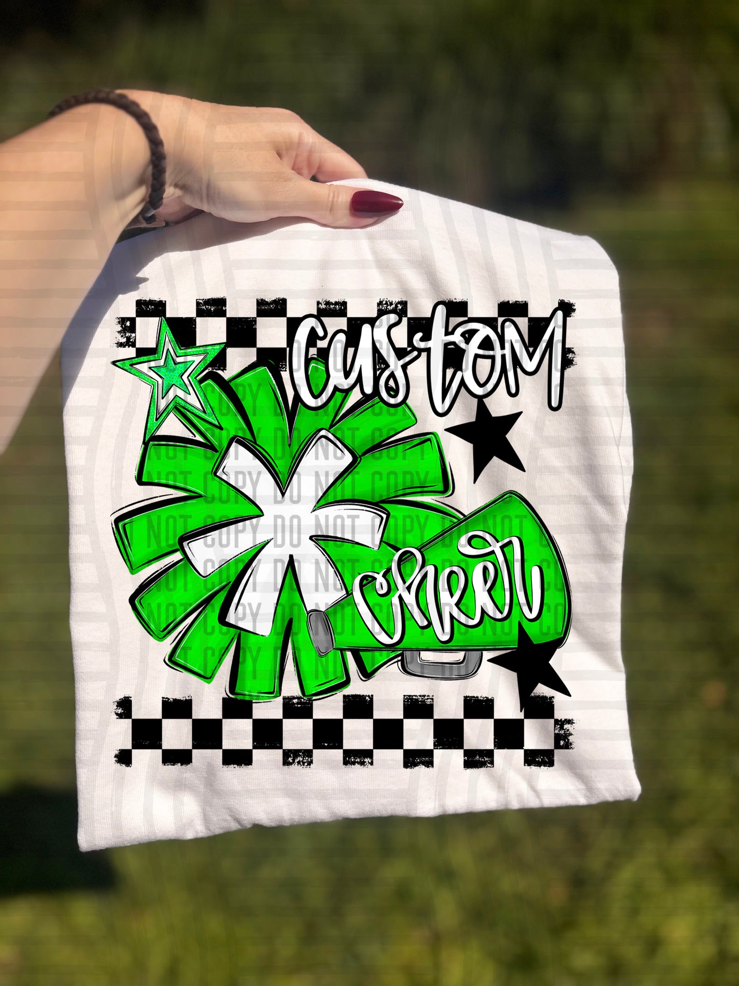 CUSTOM - Cheer - pom/megaphone Collage - Color Dropdown Digital Download 300DPI PNG FILE