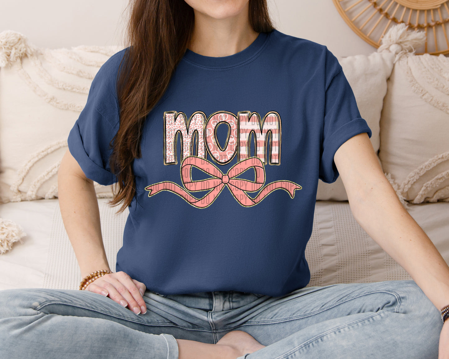 APRICOT MOM NAMES WITH BOW - DROPDOWN + CUSTOM - Digital Download 300DPI PNG FILE