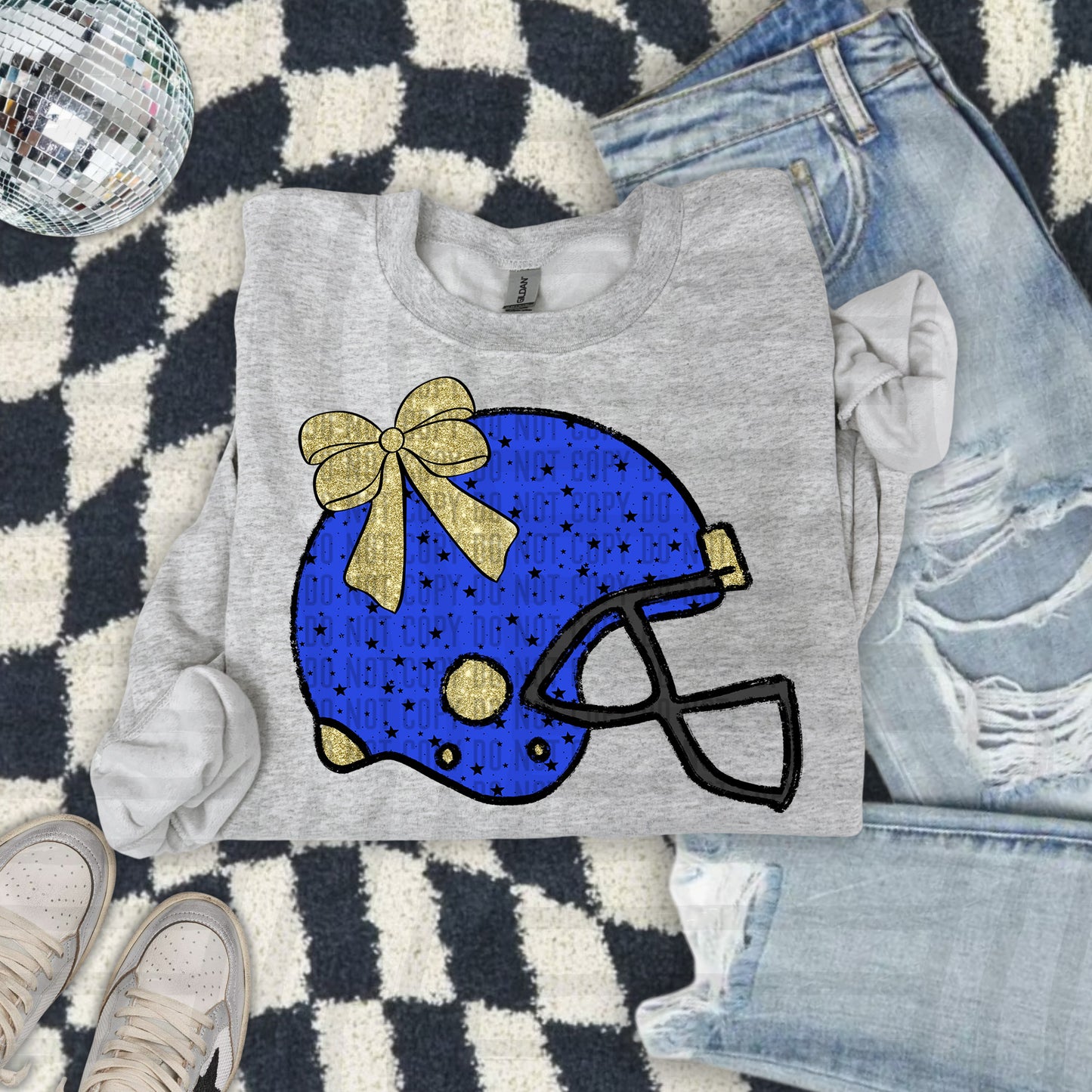 Football w/gold accents - Choose your color - Digital Download 300DPI PNG FILE