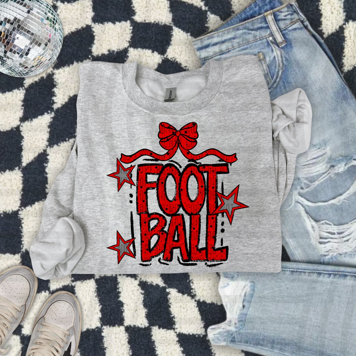 FOOTBALL BOW - Choose your color - Digital Download 300DPI PNG FILE