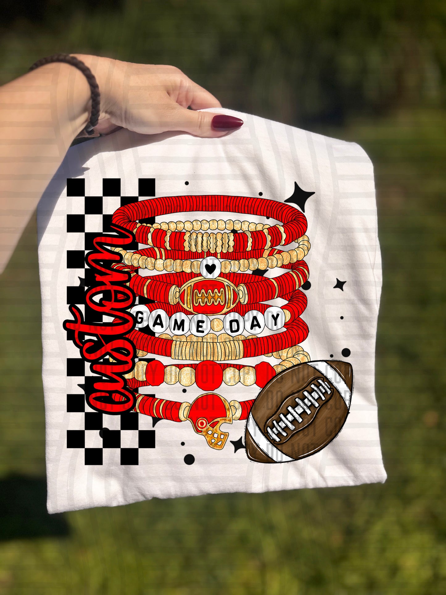 CUSTOM GAME DAY BRACELET - Digital download 300DPI PNG FILE