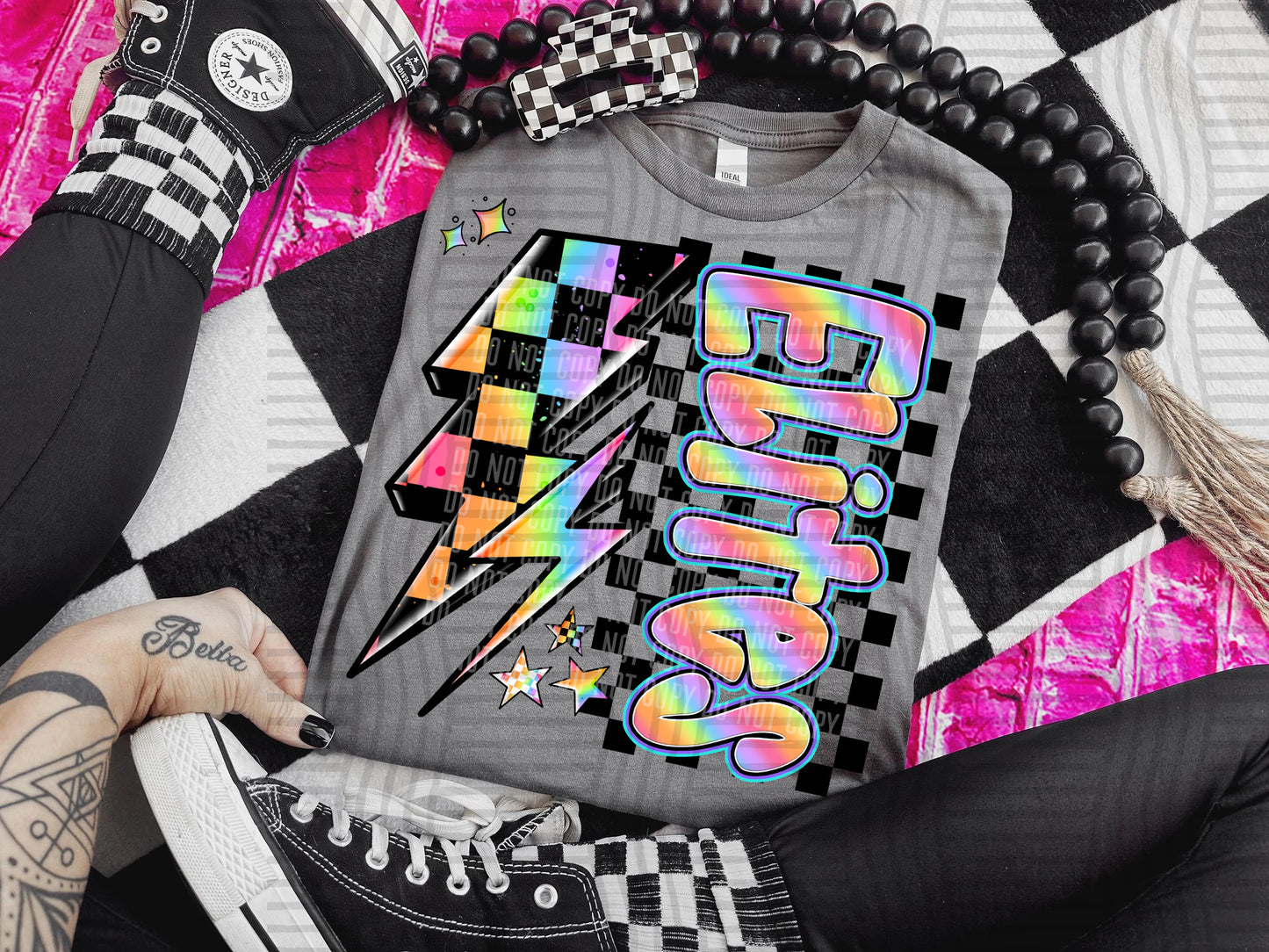 Neon Side Bolt <3- Dropdown + CUSTOM Digital Download 300DPI PNG FILE