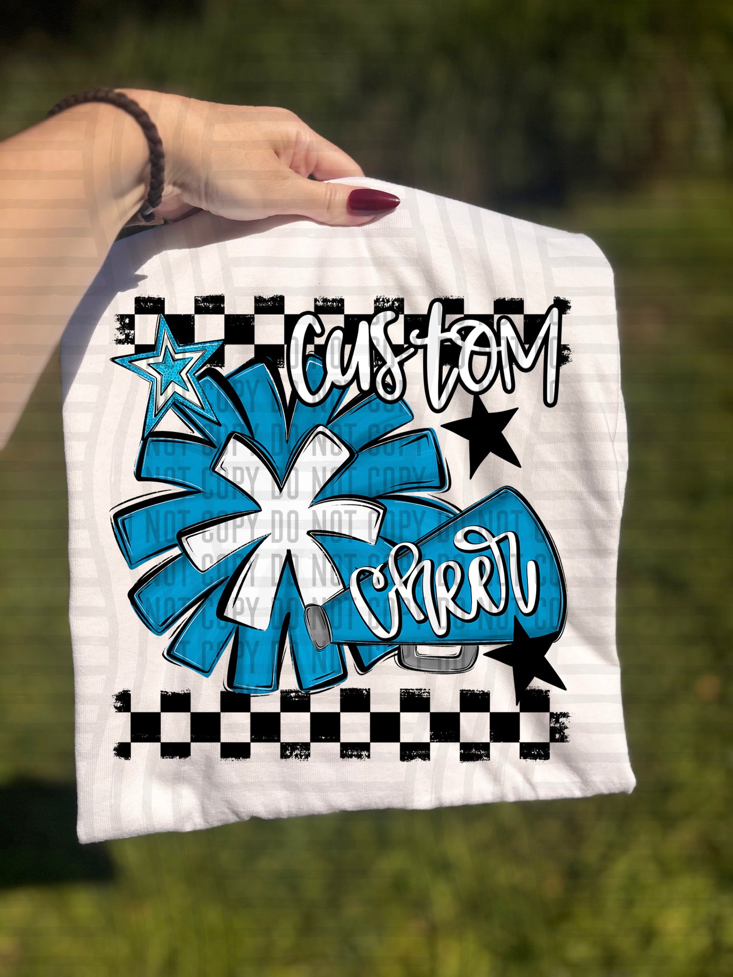 CUSTOM - Cheer - pom/megaphone Collage - Color Dropdown Digital Download 300DPI PNG FILE