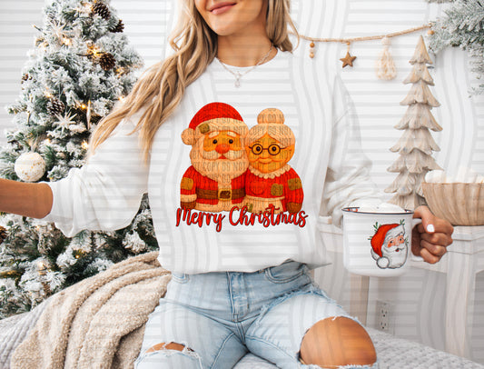 FAUX YARN MERRY CHRISTMAS MRS - 300DPI PNG FILE