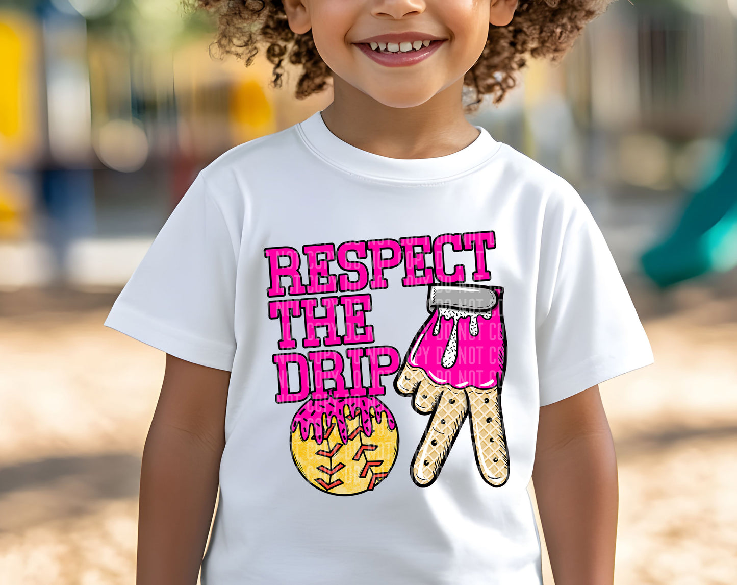 Respect the drip SOFTBALL (glove)- Dropdown Digital Download 300DPI PNG FILE