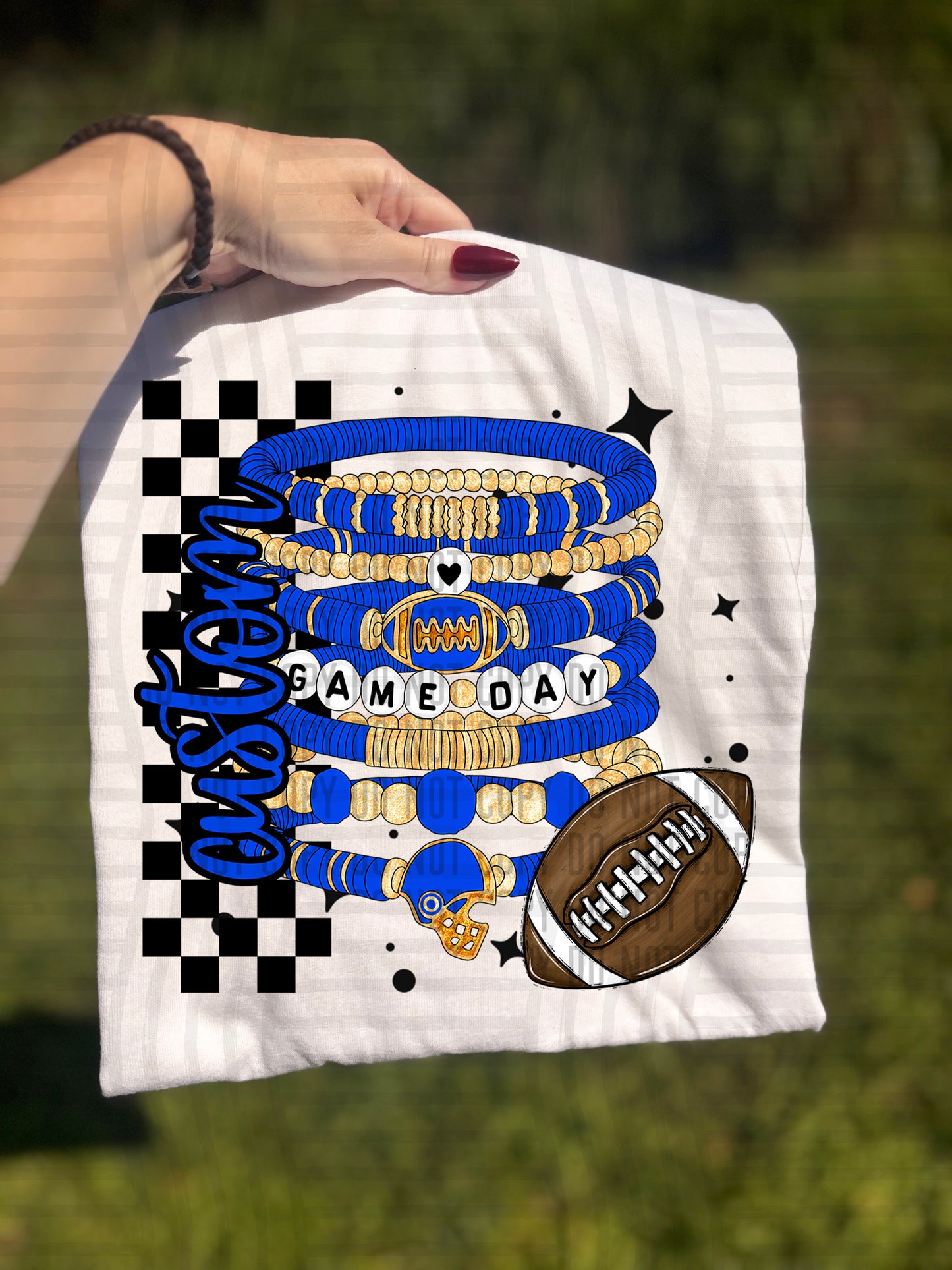 CUSTOM GAME DAY BRACELET - Digital download 300DPI PNG FILE