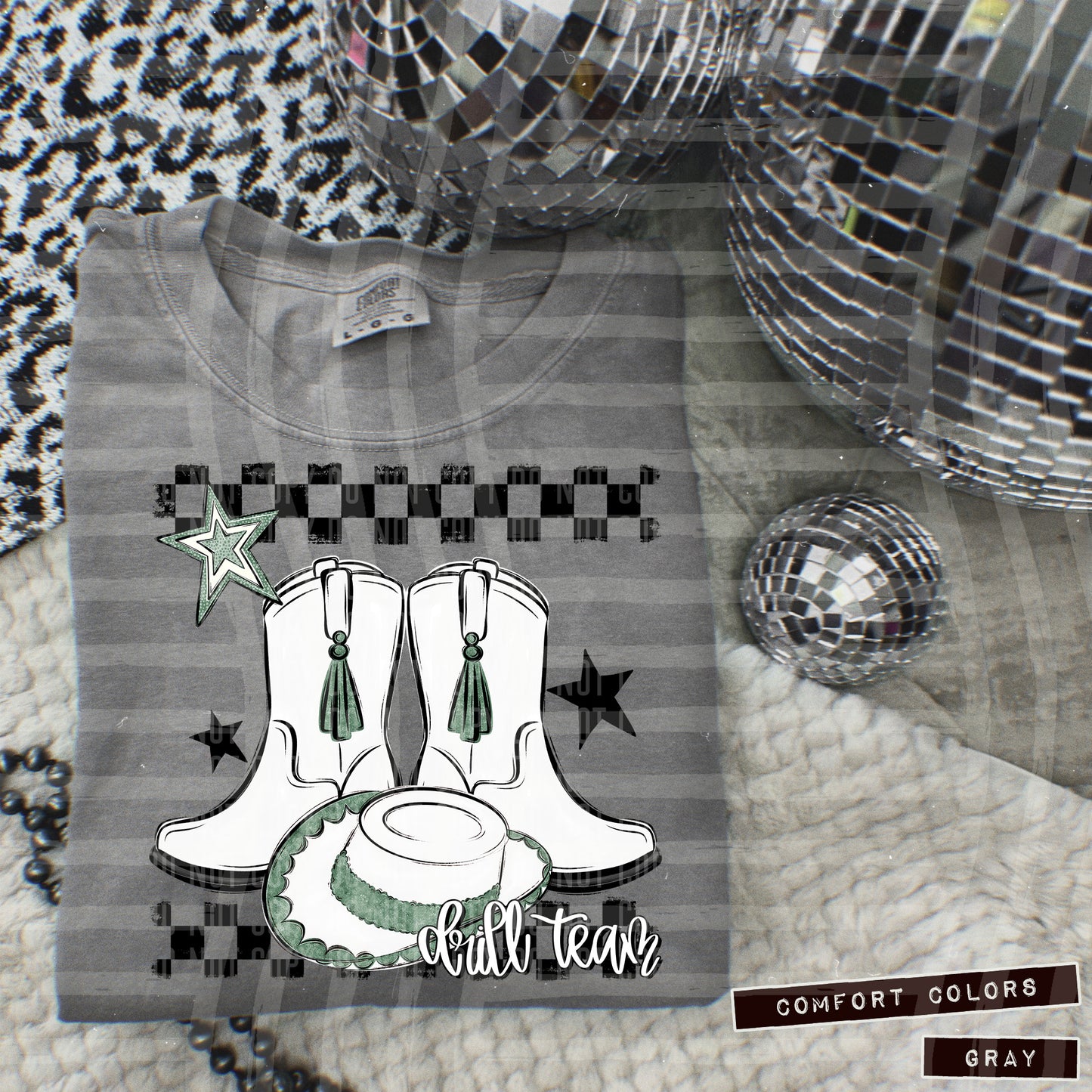 Drill Team - Boot/hat Collage - Can add names - not for digital resale- Color Dropdown Digital Download 300DPI PNG FILE