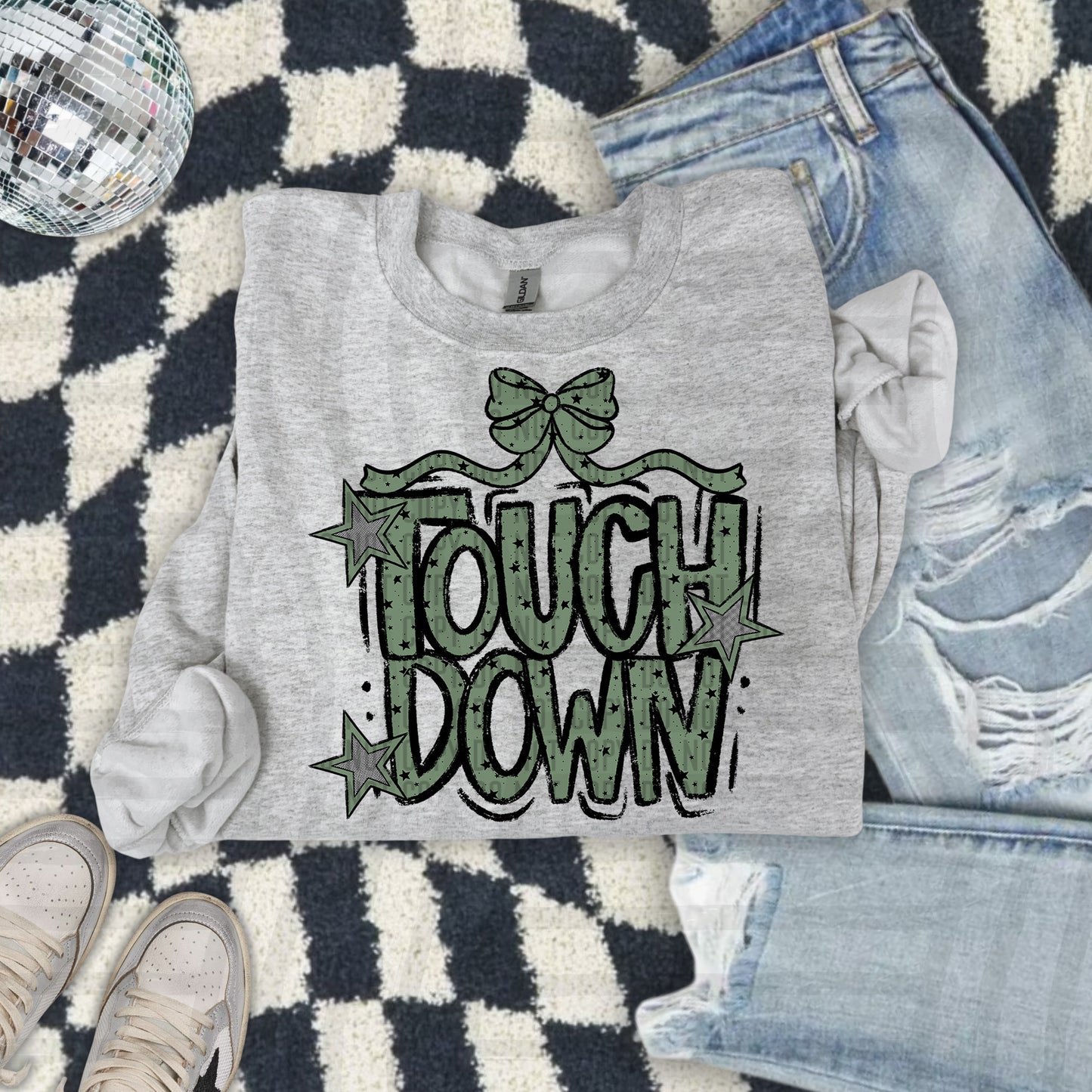 Touch Down Bow - Choose your color - Digital Download 300DPI PNG FILE