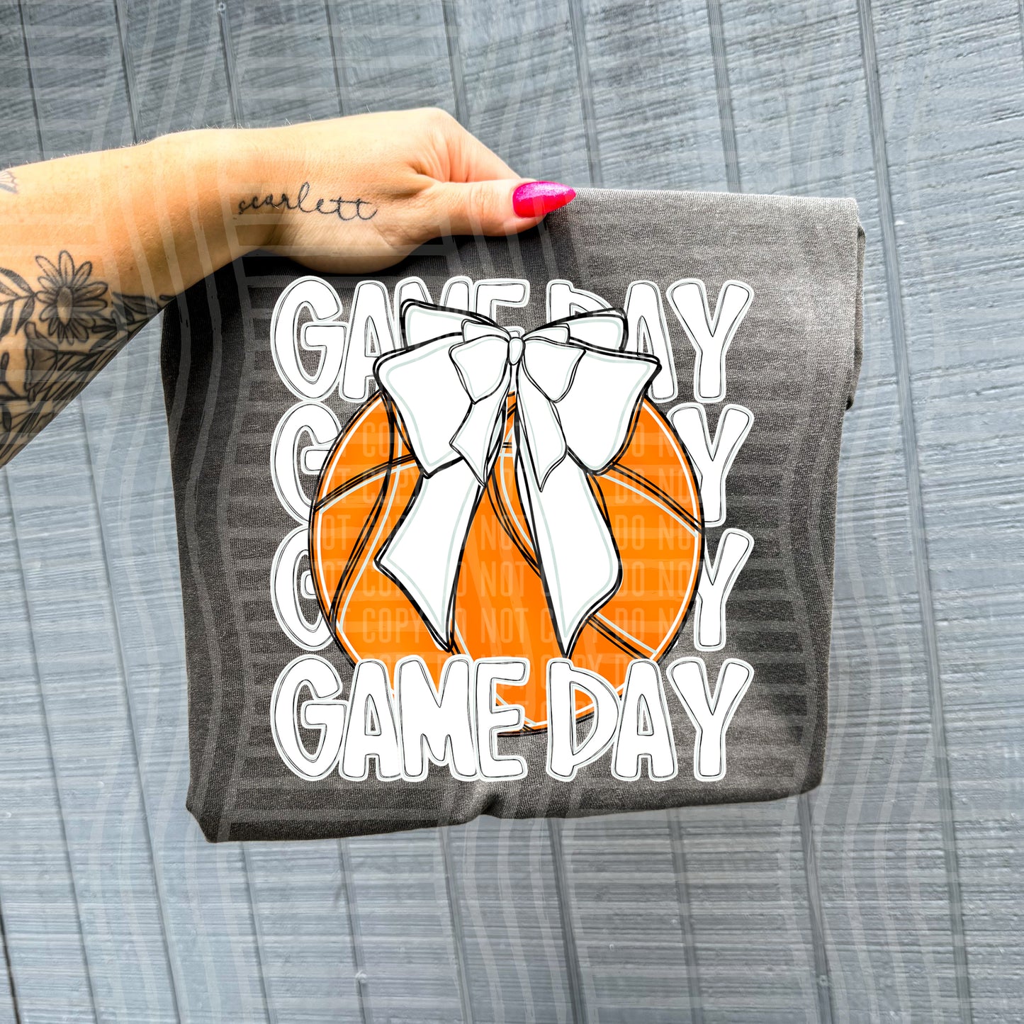 BASKETBALL - GAME DAY - Color Dropdown Digital Download 300DPI PNG FILE