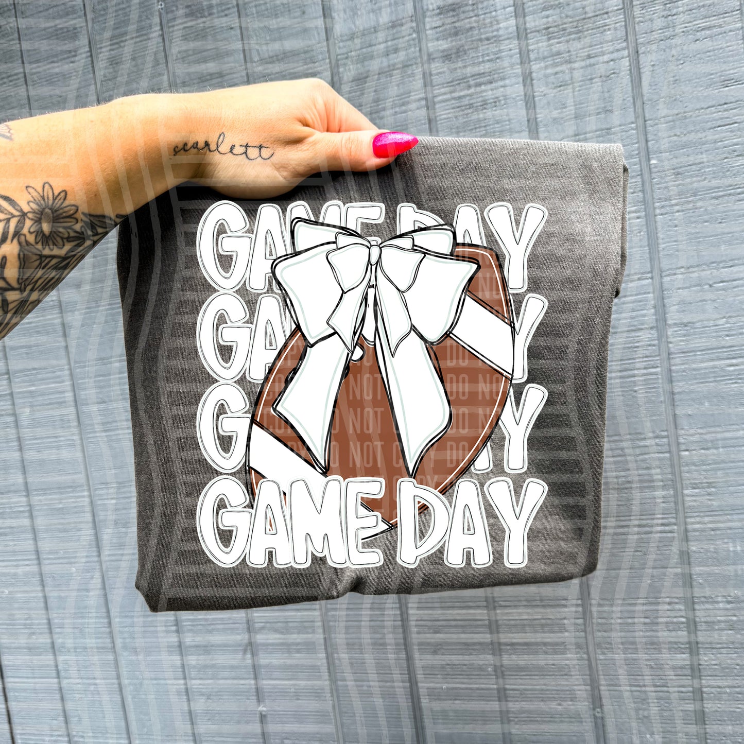FOOTBALL - GAME DAY - Color Dropdown Digital Download 300DPI PNG FILE