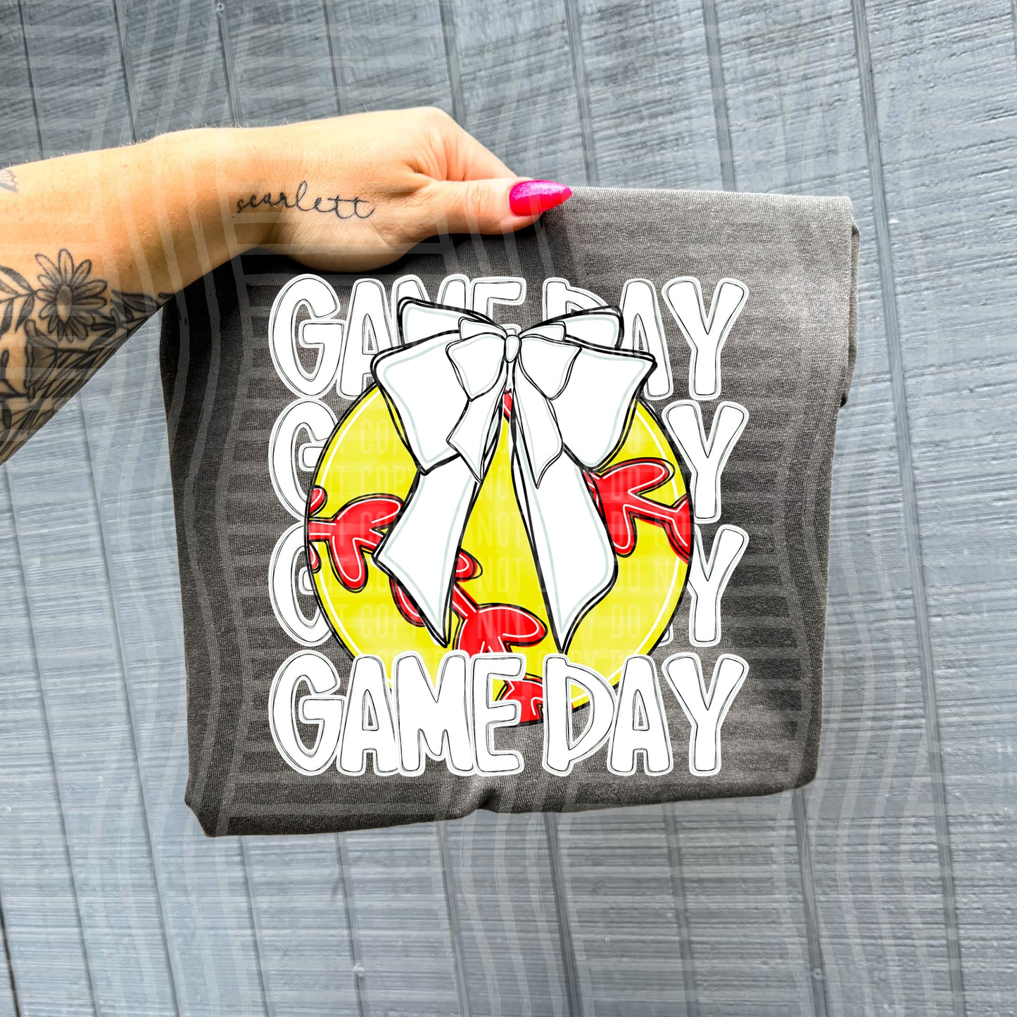 SOFTBALL - GAME DAY - Color Dropdown Digital Download 300DPI PNG FILE