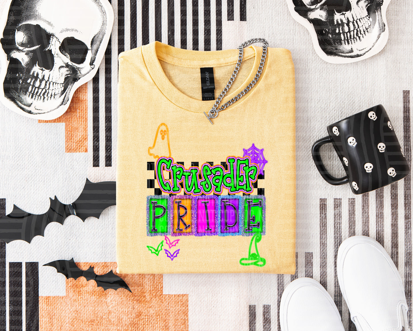Halloween Pride -NEON GLOW - Dropdown + Custom option - Digital Download 300DPI PNG FILE