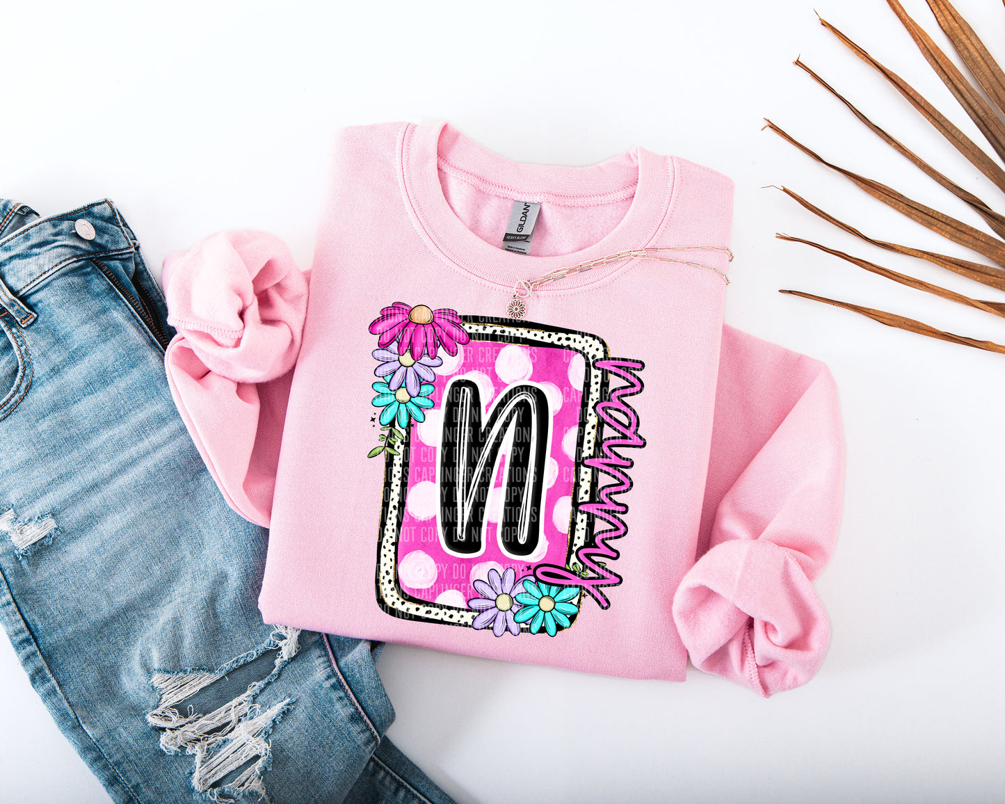 FLORAL BLOOM MOM NAMES - DROPDOWN + CUSTOM - Digital Download 300DPI PNG FILE