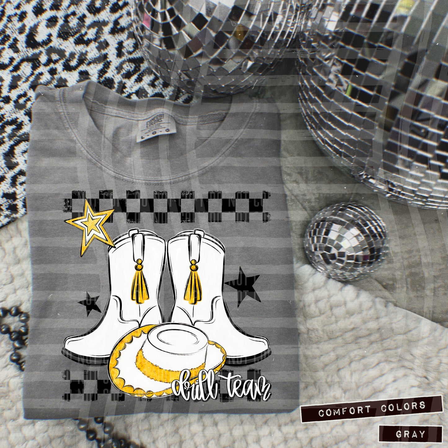 Drill Team - Boot/hat Collage - Can add names - not for digital resale- Color Dropdown Digital Download 300DPI PNG FILE