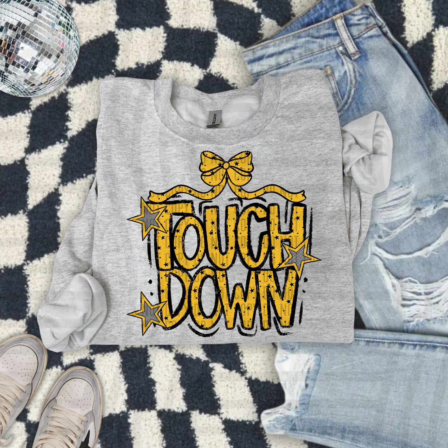 Touch Down Bow - Choose your color - Digital Download 300DPI PNG FILE