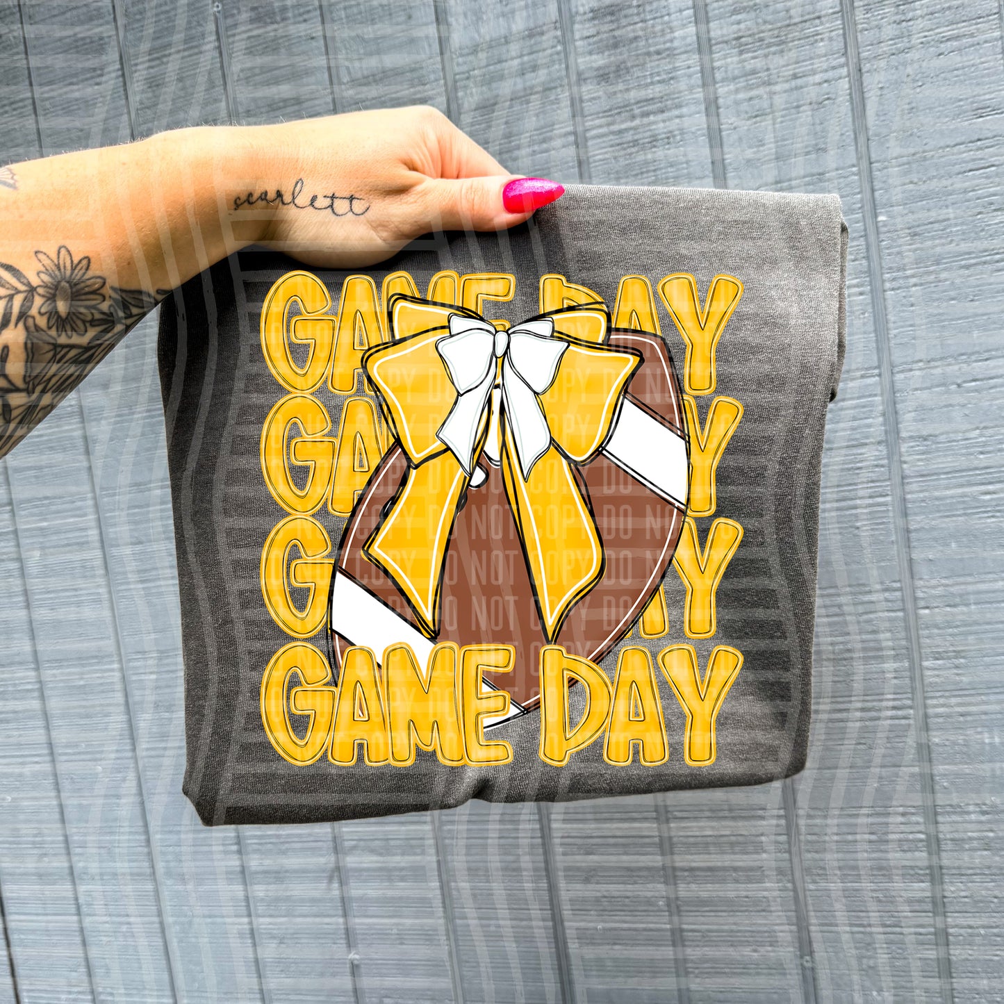 FOOTBALL - GAME DAY - Color Dropdown Digital Download 300DPI PNG FILE