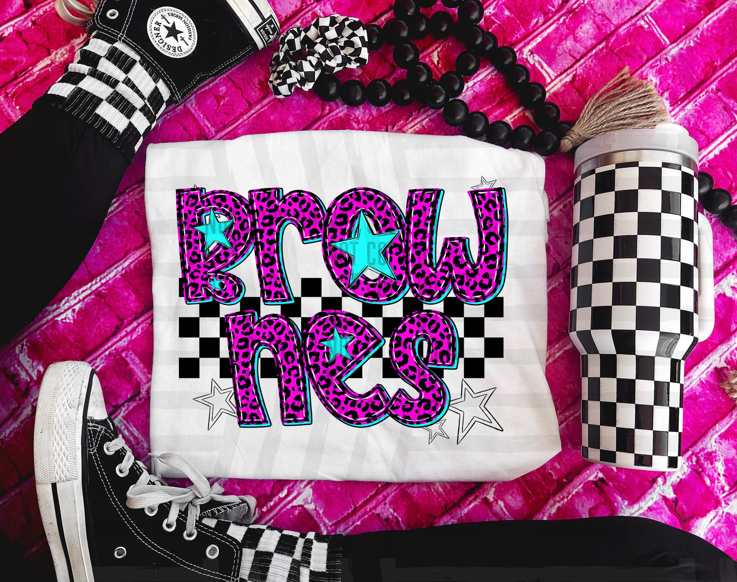 Pink checks - Dropdown + CUSTOM - Digital Download 300DPI PNG FILE