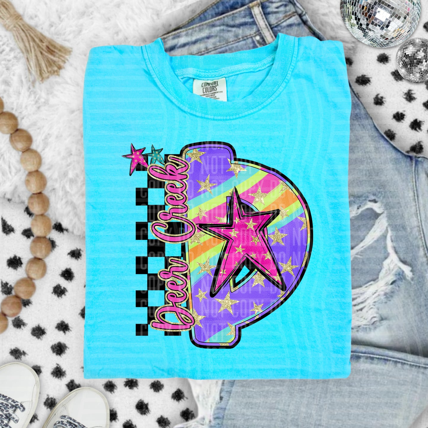Rainbow Swirl Initial -Dropdown + Custom option - Digital Download 300DPI PNG FILE