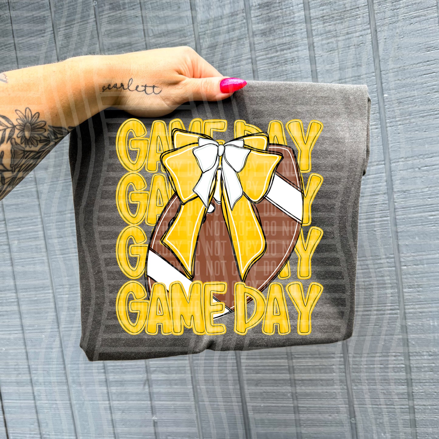 FOOTBALL - GAME DAY - Color Dropdown Digital Download 300DPI PNG FILE