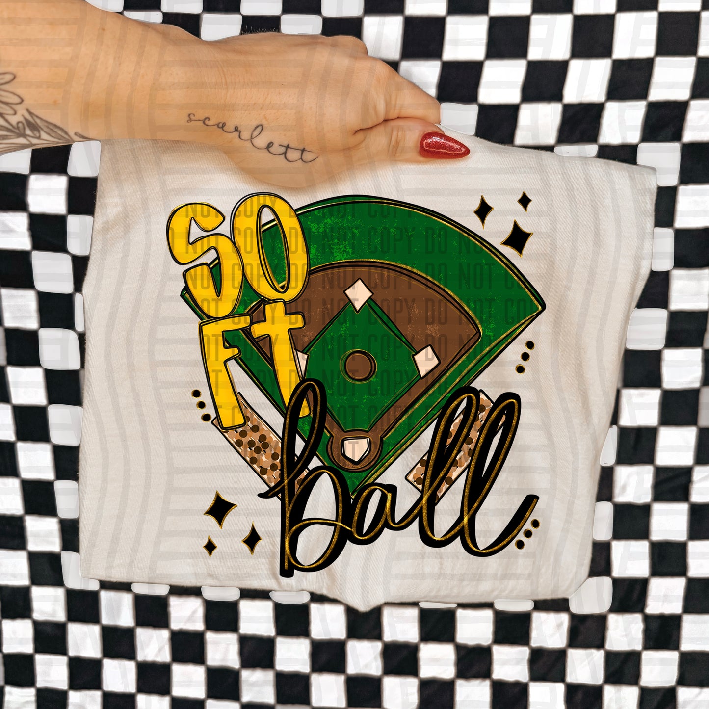 SOFTBALL Field - Color Dropdown Digital Download 300DPI PNG FILE