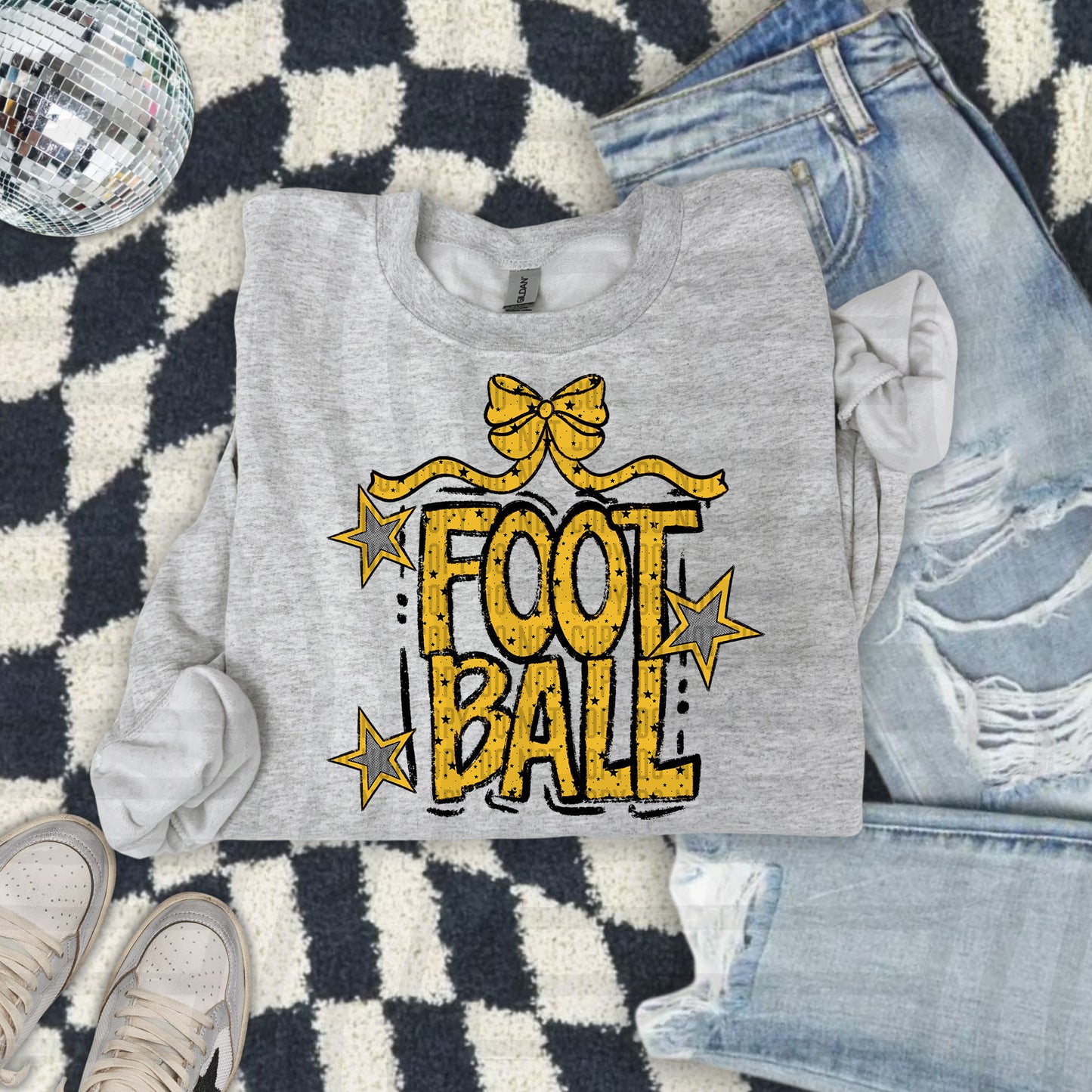 FOOTBALL BOW - Choose your color - Digital Download 300DPI PNG FILE