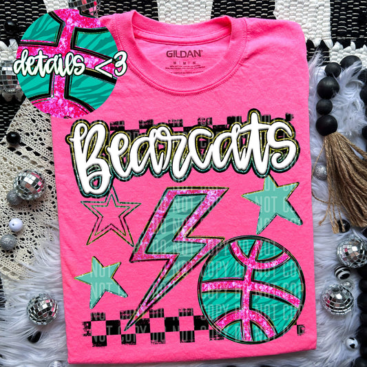 Basketball Rainbow Bolt - Dropdown Digital Download 300DPI PNG FILE