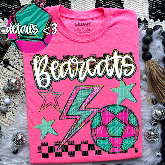 Soccer Rainbow Bolt - Dropdown Digital Download 300DPI PNG FILE