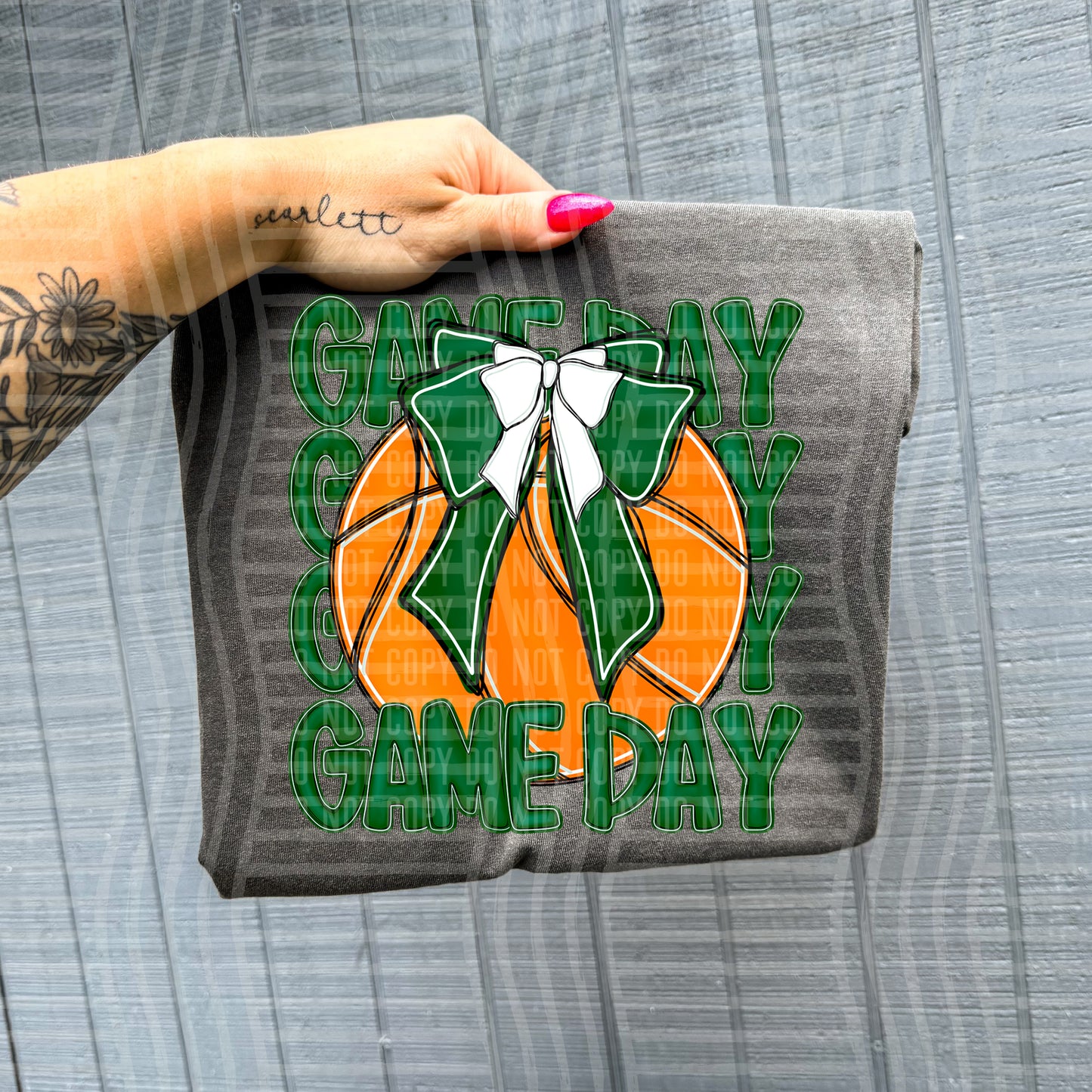 BASKETBALL - GAME DAY - Color Dropdown Digital Download 300DPI PNG FILE