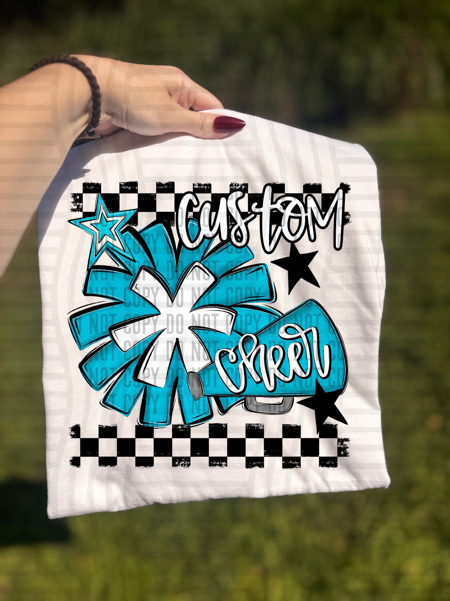 CUSTOM - Cheer - pom/megaphone Collage - Color Dropdown Digital Download 300DPI PNG FILE