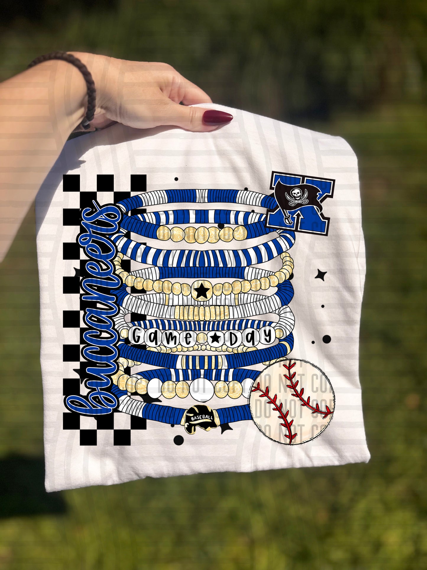 CUSTOM GAME DAY BRACELET - Digital download 300DPI PNG FILE