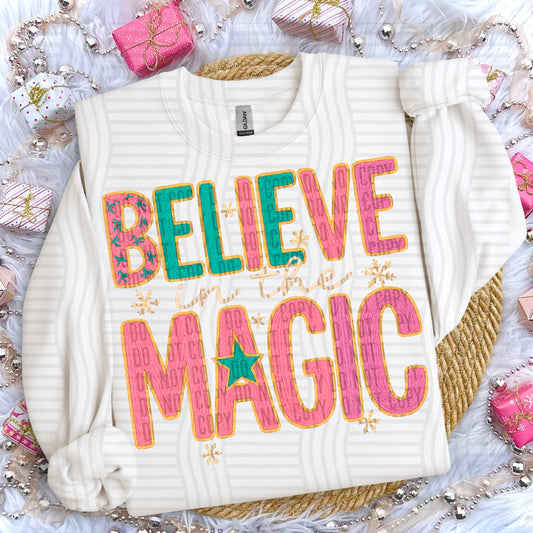YARN CHRISTMAS BELIEVE - 300DPI PNG FILE