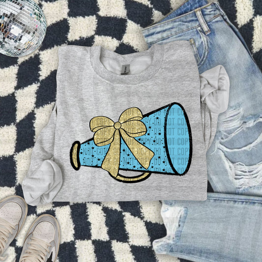 Megaphone w/gold accents - Choose your color - Digital Download 300DPI PNG FILE