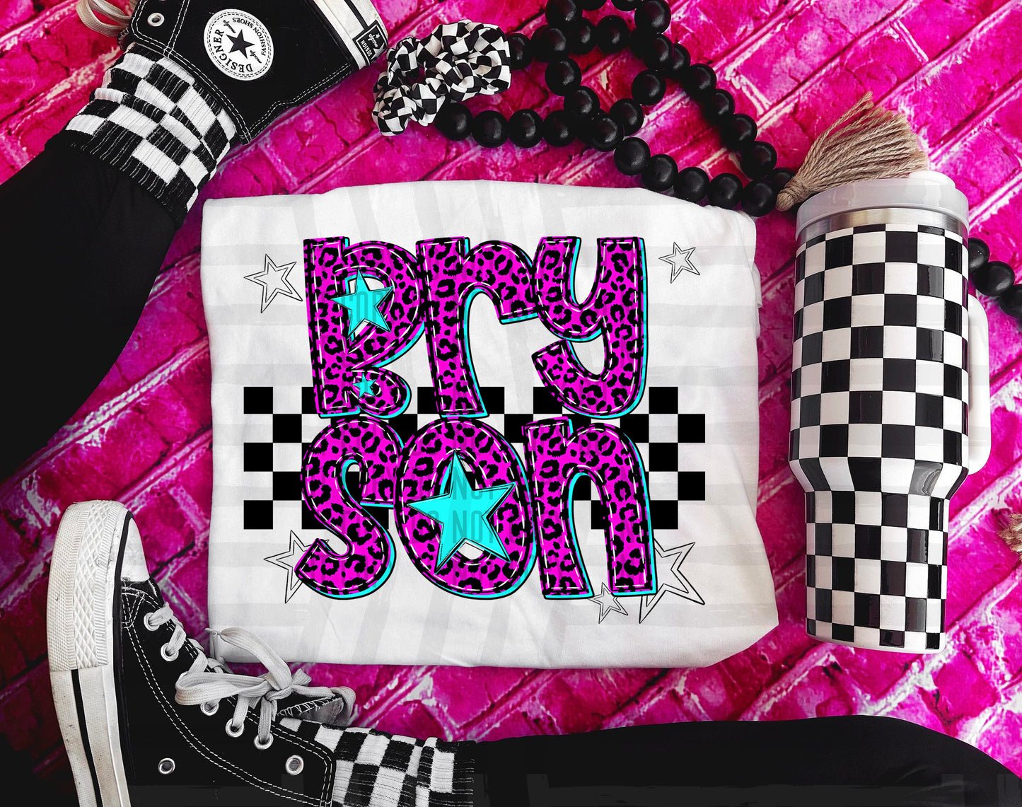 Pink checks - Dropdown + CUSTOM - Digital Download 300DPI PNG FILE