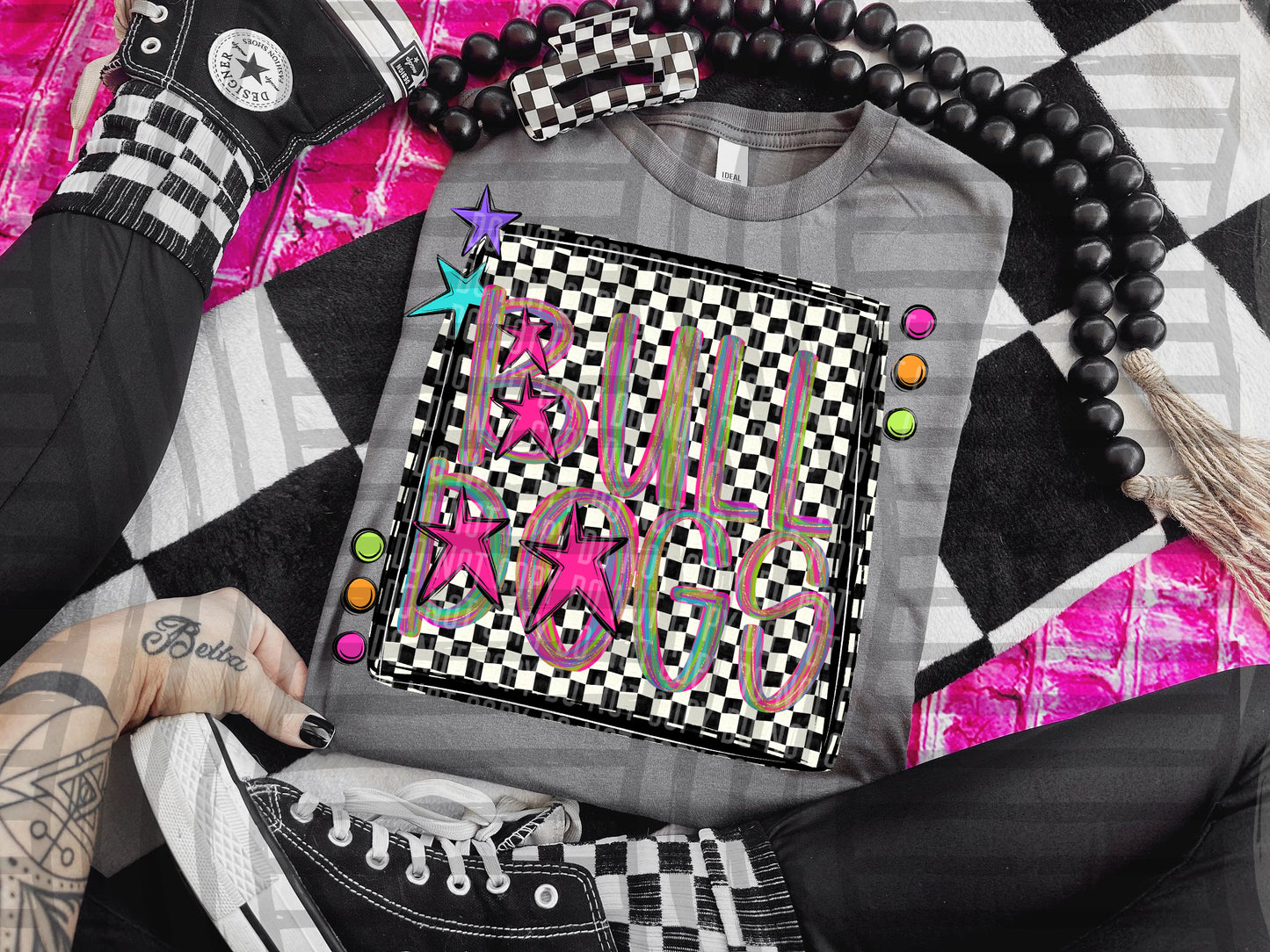 Pink Brushstrokes Preppy - Dropdown + CUSTOM- Digital Download 300DPI PNG FILE