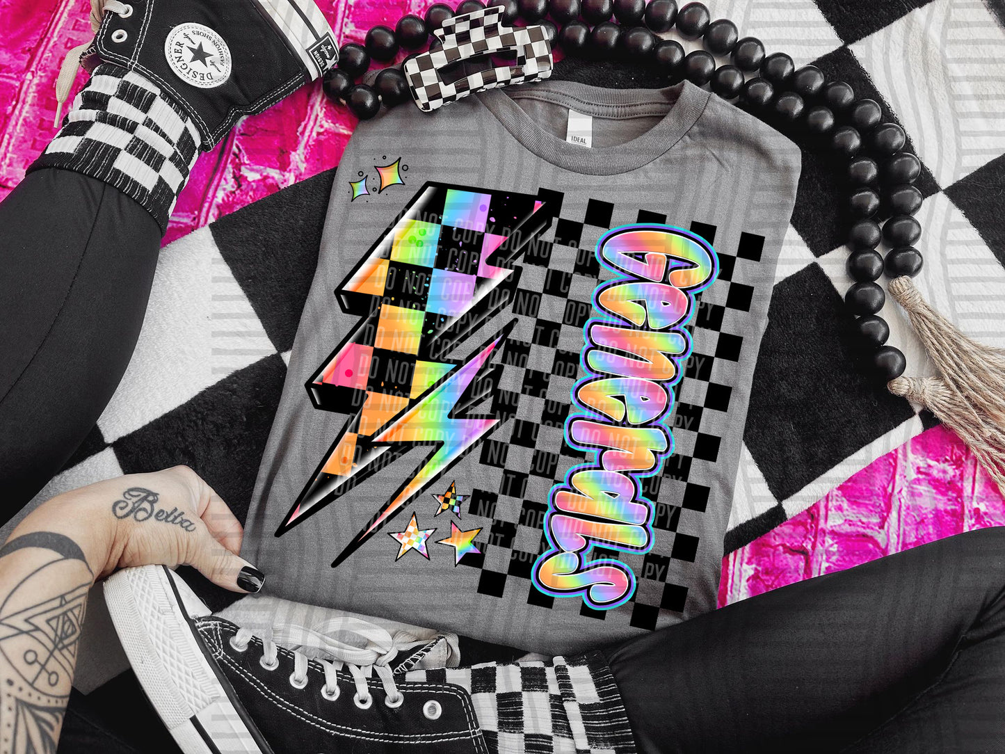 Neon Side Bolt <3- Dropdown + CUSTOM Digital Download 300DPI PNG FILE