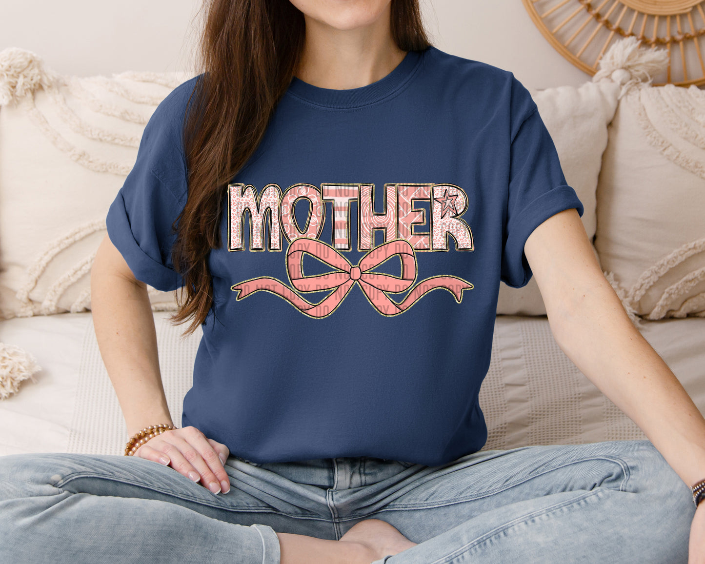 APRICOT MOM NAMES WITH BOW - DROPDOWN + CUSTOM - Digital Download 300DPI PNG FILE