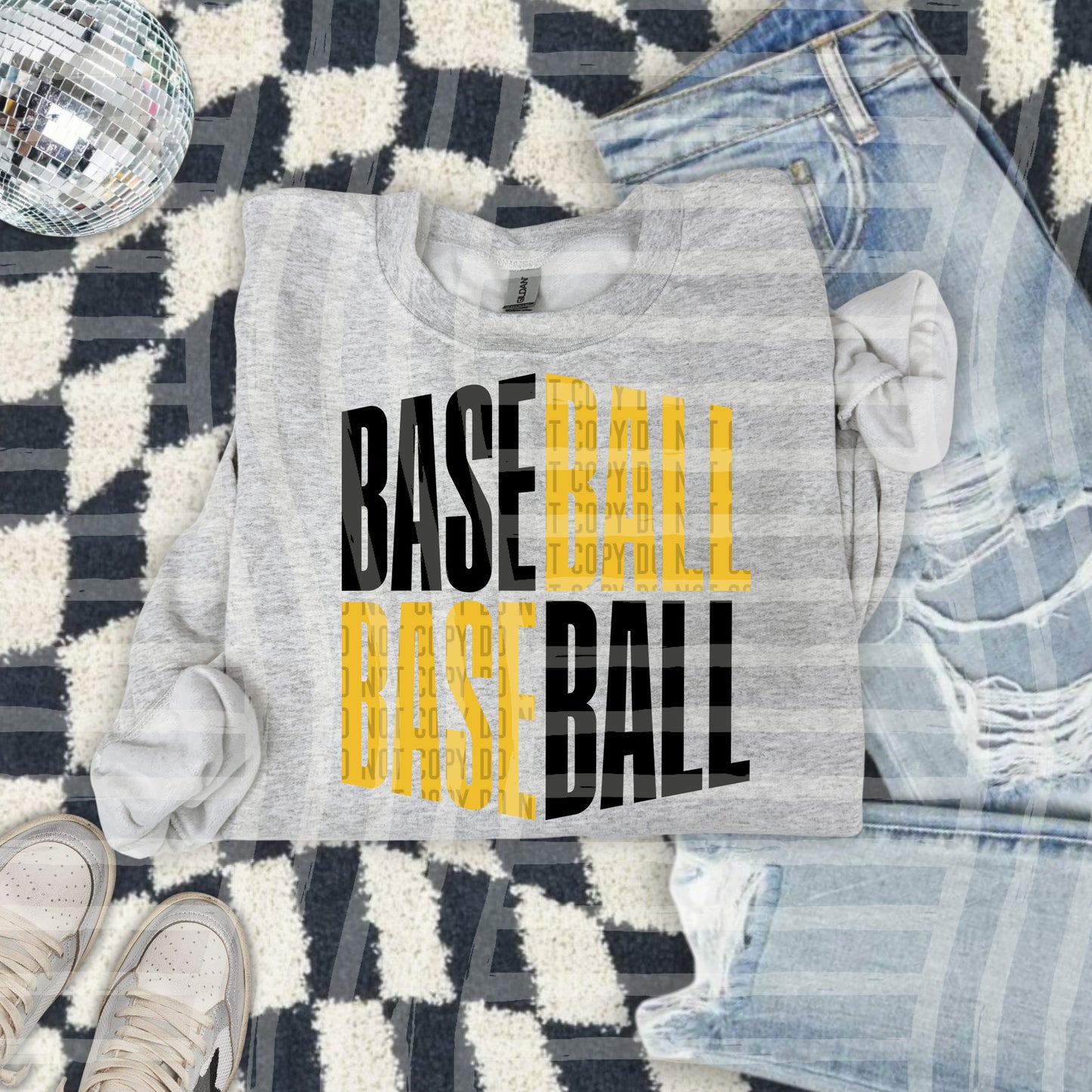 BASEBALL word art -Color Dropdown Digital Download 300DPI PNG FILE