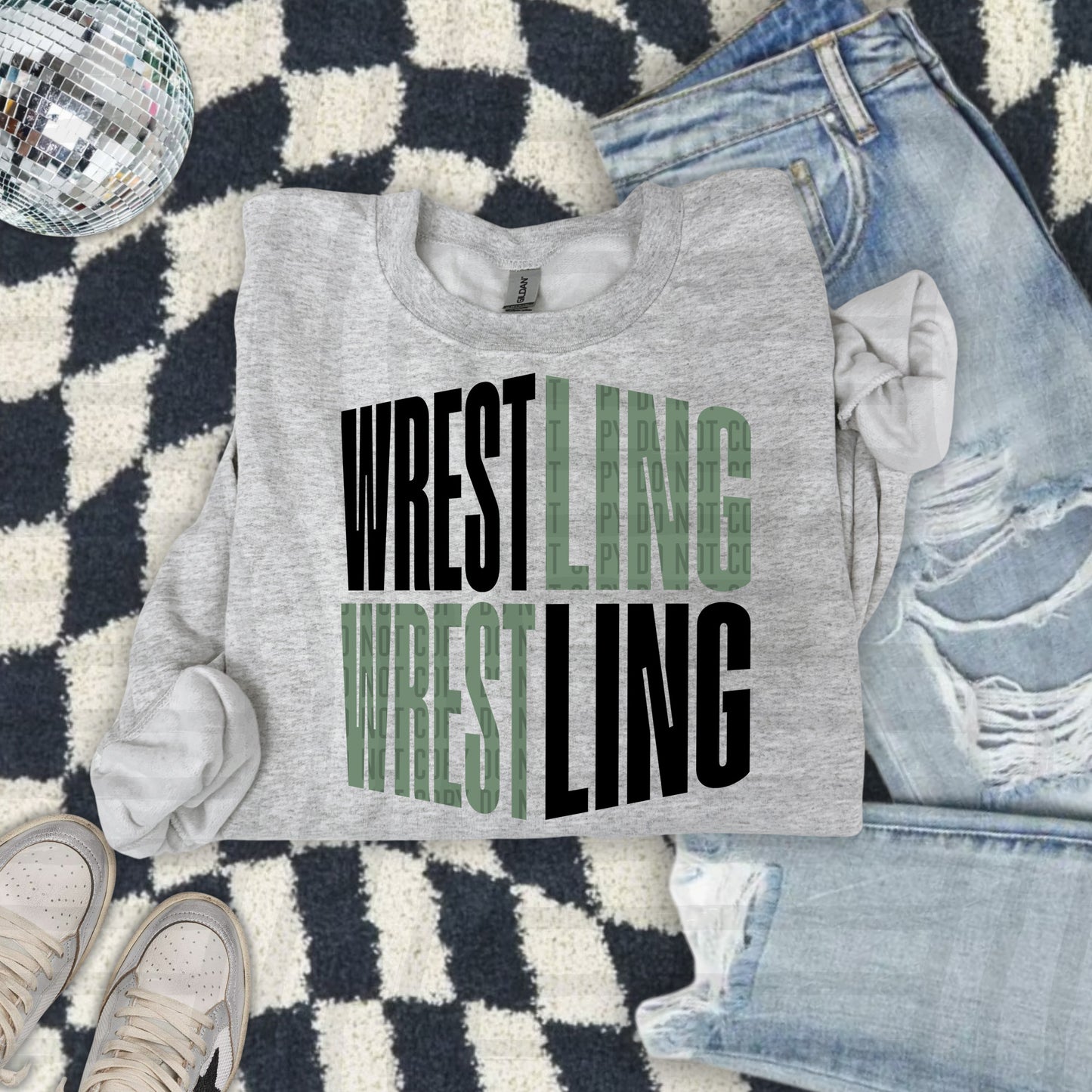 Wrestling Word Art -Color Dropdown Digital Download 300DPI PNG FILE