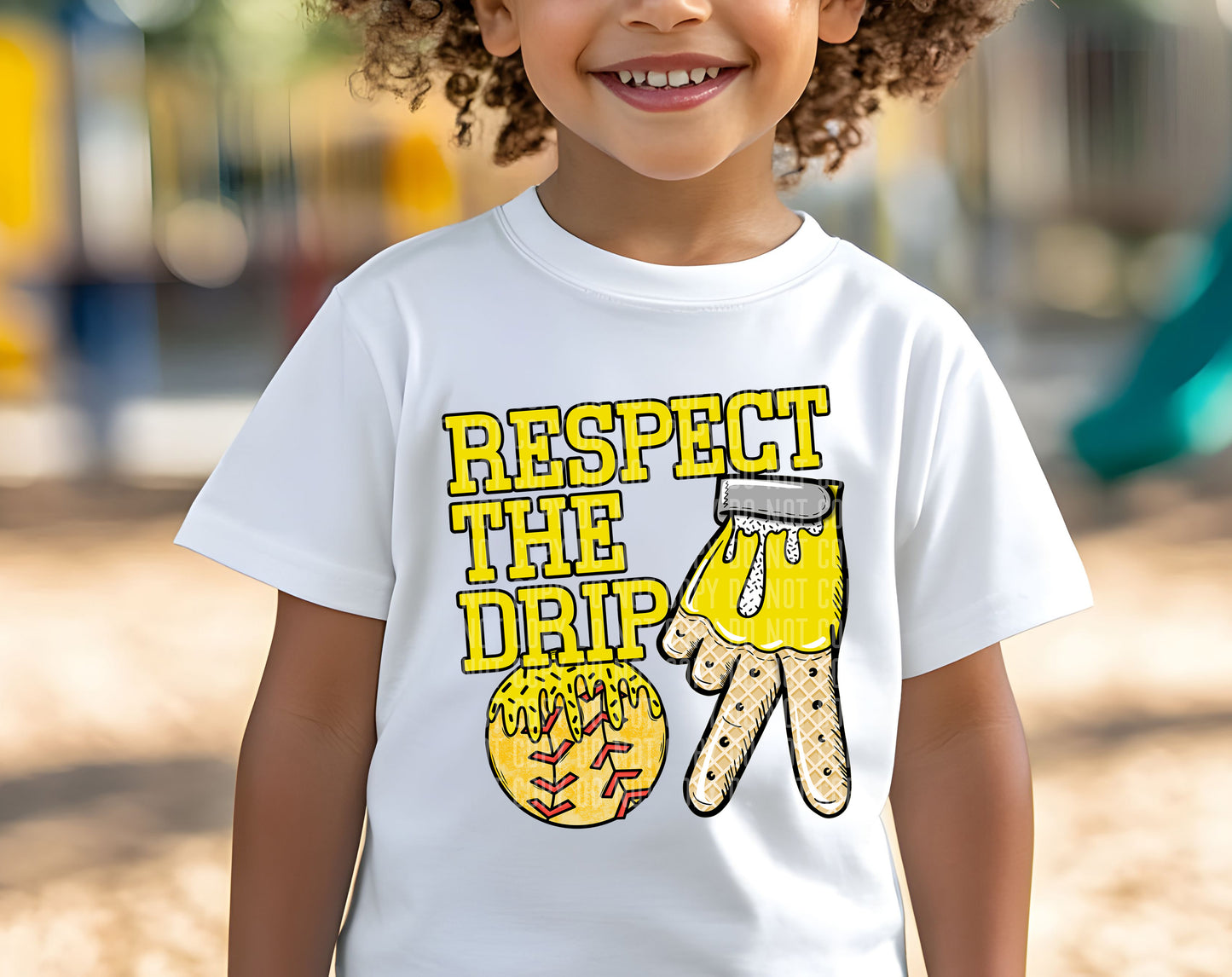 Respect the drip SOFTBALL (glove)- Dropdown Digital Download 300DPI PNG FILE