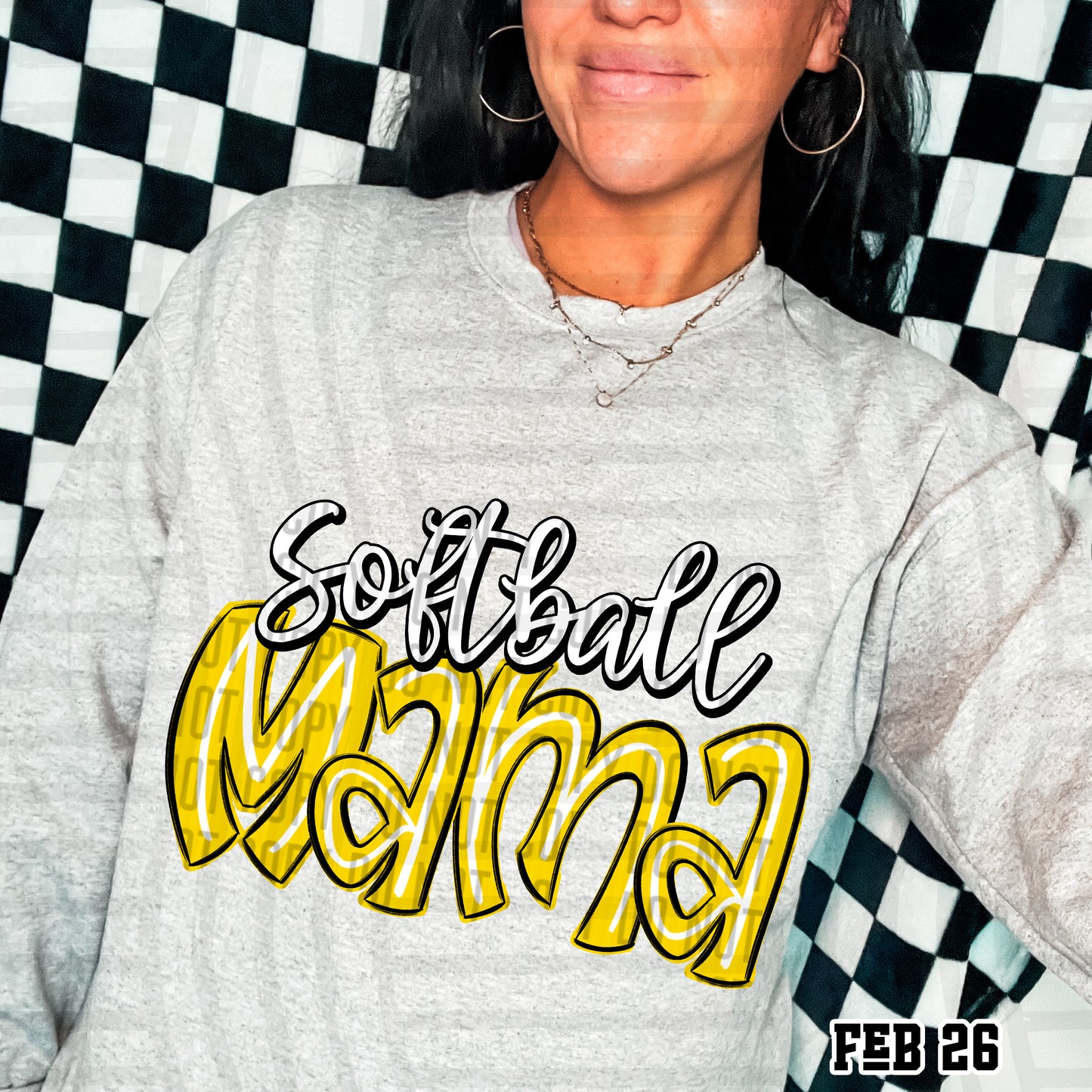 Softball Mama - Color Dropdown Digital Download 300DPI PNG FILE