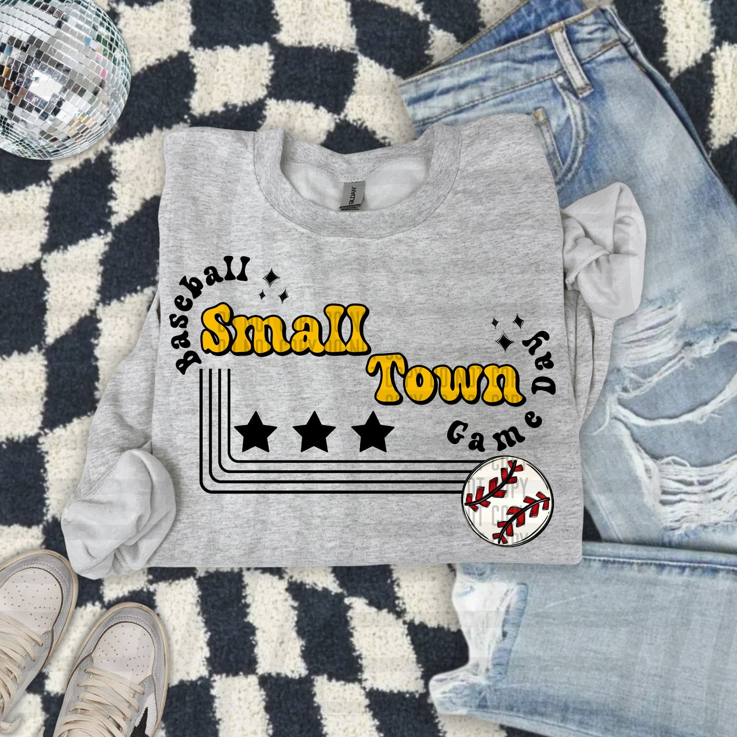 BASEBALL - Small town - Color Dropdown Digital Download 300DPI PNG FILE