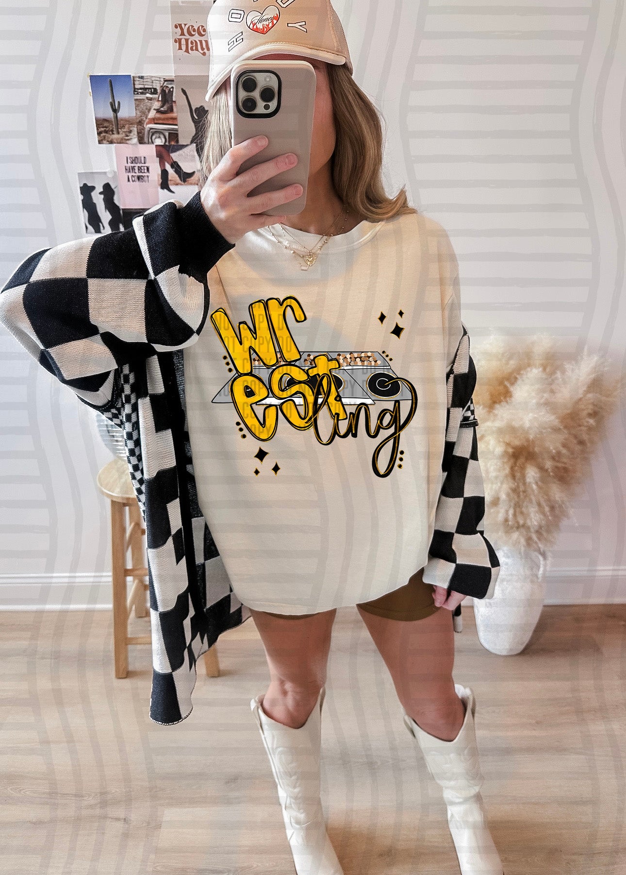 WRESTLING mat- Color Dropdown Digital Download 300DPI PNG FILE