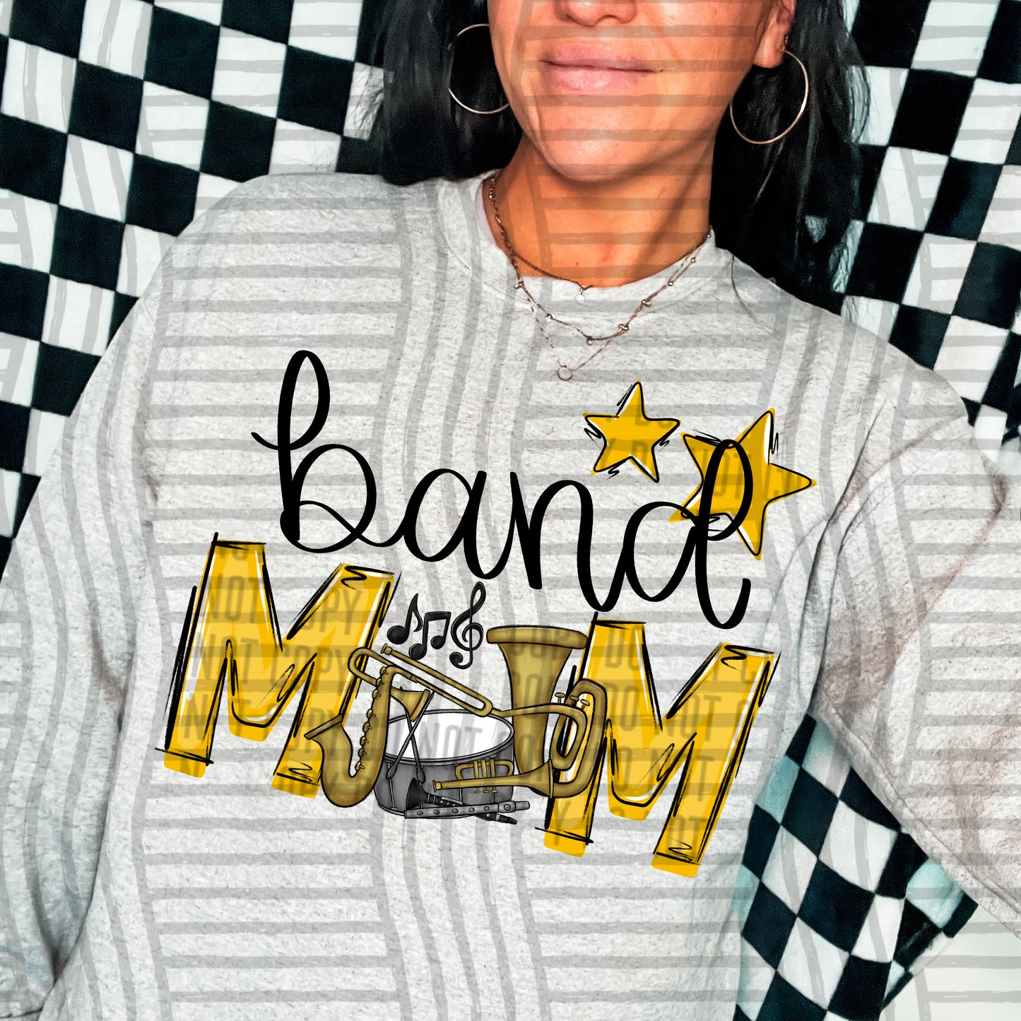 Band Mom - Color Dropdown Digital Download 300DPI PNG FILE