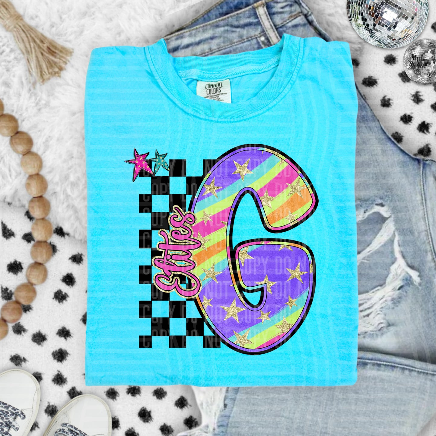 Rainbow Swirl Initial -Dropdown + Custom option - Digital Download 300DPI PNG FILE