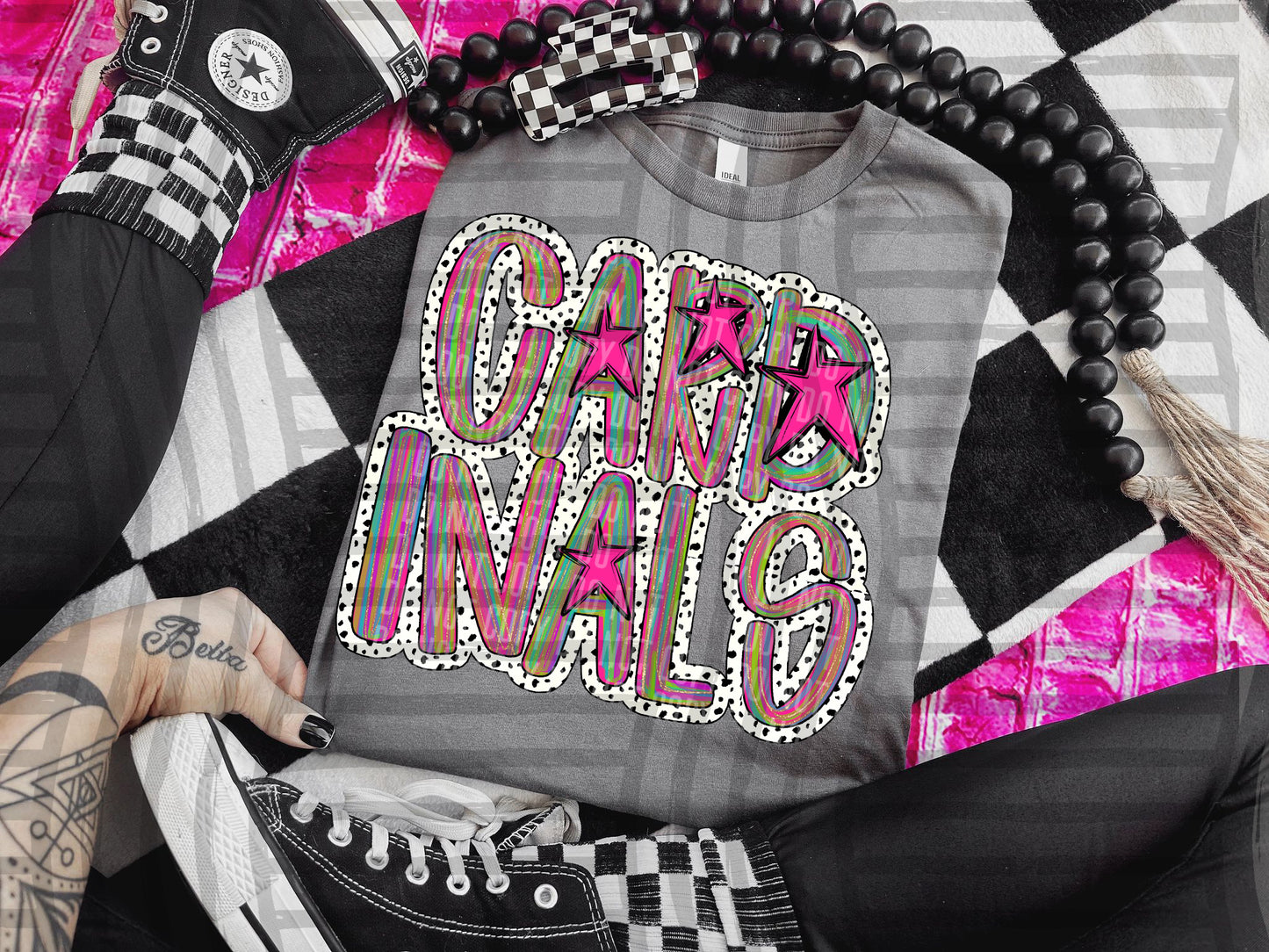 Pink Brushstrokes Dots - Dropdown + CUSTOM- Digital Download 300DPI PNG FILE